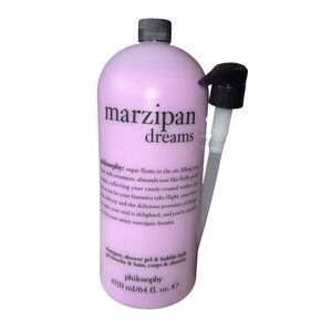 Philosophy Marzipan Dreams Shampoo Shower Gel & Bubble Bath JUMBO 64oz  new
